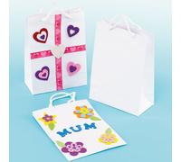 Baker Ross Sac Anniversaire Enfant en Papier Blanc - Lot de 10, Decoration Anniversaire Enfant (EK5924)