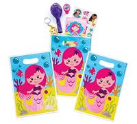 Baker Ross Sac Anniversaire Enfant motif Sirène - Lot de 10, Decoration Anniversaire Enfant (FC988)