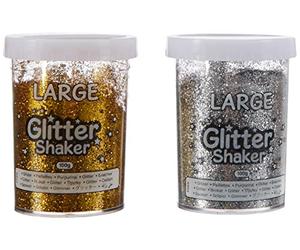 Baker Ross Shaker à paillettes Doré et argenté 100 g