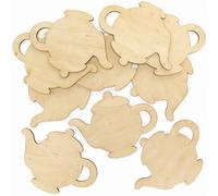 Baker Ross Sous Verres en Bois pour Théière - Lot de 10, Bricolage en Bois pour les Enfants (FC386)