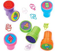 Baker Ross Tampons Auto Encreurs motif Crème Glacée - Lot de 10, Tampons Encreurs pour les Enfants (FC784)