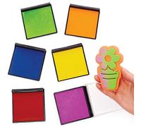 Baker Ross Tampons Encreurs Arc en Ciel - Lot de 6, Loisirs Creatifs pour les Enfants (FC867)