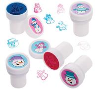 Baker Ross Tampons Encreurs motif Bonhomme de Neige - Lot de 10, Loisirs Creatifs pour les Enfants (FX294)