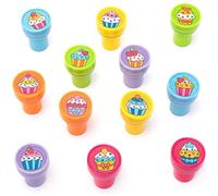 Baker Ross Tampons Encreurs motif Cupcake - Lot de 12, Tampons et Encres pour les Enfants (FC368)