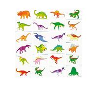 Baker Ross Tatouages temporaires de dinosaure, pour les enfants à porter, pour les remplisseuses de sacs de fête et les petits jouets pour enfants (paquet de 24)