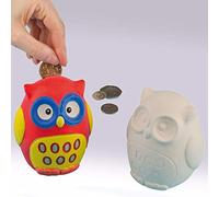 Baker Ross Tirelires chouettes en céramique (paquet de 2) - Loisirs créatifs pour enfants