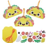 Baker Ross VC137 Kits de décoration Créez votre propre taco - Lot de 5, bricolage de tacos en mousse à suspendre