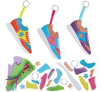 Baker Ross VC175 Kits de porte-clés et pendentifs pour sac Trainers - Lot de 6, breloques en mousse Trainers