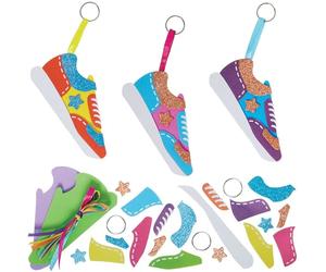 Baker Ross VC175 Kits de porte-clés et pendentifs pour sac Trainers - Lot de 6, breloques en mousse Trainers