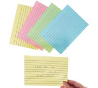Baker Ross VC268 Fiches A6 lignées - Lot de 200, fiches d'étude lignées colorées