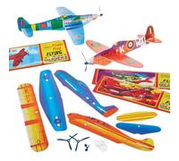 Baker Ross W314 Lot de 6 Planeurs colorés à assembler - Idéal pour les amateurs d'Aéronautique