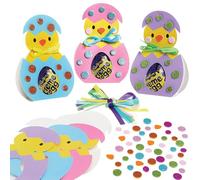 Baker Ross WA123 Supports pour œufs en chocolat en forme de poussins de Pâques - Lot de 10, kits créatifs amusants en mousse pour les décorations de Pâques