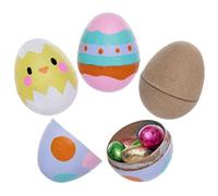 Baker Ross WA142 Créez vos propres œufs décoratifs - Lot de 5 kits de bricolage en papier mâché pour personnaliser vos œufs de Pâques