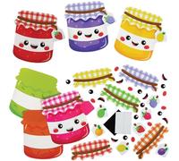 Baker Ross WA151 Kits d'aimants à Assortir pour Pots de Confiture - Lot de 8, Kits de Bricolage en Mousse Amusants pour aimants pour Enfants