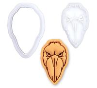 BAKERLOGY Bec-en-sabot Regard Frontal Mini Emporte-pièce & Tampon - Embosseur Fondant Oiseau Rare pour Biscuits, Cupcakes, Fête Ornithologie, Observateurs d'Oiseaux, Safari Marais, Zoo & Faune