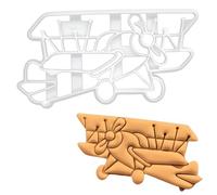 BAKERLOGY Emporte-pièce Avion d'époque - Conception détaillée d'emporte-pièces pour la pâtisserie et l'artisanat, adaptée au fondant, à la pâte, à l'argile