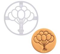 BAKERLOGY Emporte-pièce Bouquet de Ballons - Conception détaillée d'emporte-pièces pour la pâtisserie et l'artisanat, adaptée au fondant, à la pâte, à l'argile