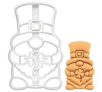 BAKERLOGY Emporte-pièce Gnome Leprechaun - Parfait pour Fête de la Saint-Patrick - Conception détaillée d'emporte-pièces pour la pâtisserie et l'artisanat, adaptée au fondant, à la pâte, à l'argile