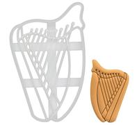BAKERLOGY Emporte-pièce Harpe Celtique Irlandaise pour Biscuits et Fondant | Harpe celtique irlandaise pour biscuits, sablés et fondant, idéale pour musique, musiciens, mariage, Irlande et anniversaire.