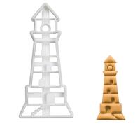 BAKERLOGY Emporte-pièce Phare pour Biscuits, Fondant et Pâte à Sucre | Motif phare marin pour biscuits, fondant et pâte à sucre, idéal pour anniversaires, fêtes plage et thème nautique.