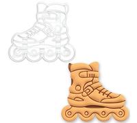 BAKERLOGY Emporte-pièce Roller Inline - Thème patinage, biscuits sport, outil de décoration de gâteau pour anniversaire enfant