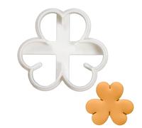 BAKERLOGY Emporte-pièce Trèfle à Trois Feuilles, Shamrock Saint-Patrick | Emporte-pièce trèfle à trois feuilles pour biscuits, sablés et pâte à sucre, idéal pour Saint-Patrick, printemps et nature.