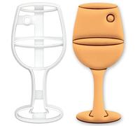 BAKERLOGY Emporte-pièce Verre à Vin - Moule Biscuit pour Amateurs de Vin, EVJF, Anniversaire, Soirée entre Amies, Saint-Valentin, Décoration Gâteau, Pâte à Sucre