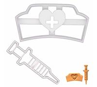 Bakerlogy: Emporte-pièces à thème infirmier et seringue (2 pièces)