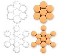 BAKERLOGY Lot de 2 Emporte-pièces, Fruit de Vie et Œuf de Vie, Motif de Géométrie Sacrée pour Biscuits, Pâte à Sucre et Argile, Thème Méditation et Spiritualité