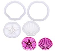 BAKERLOGY Mini Emporte-Pièce Sand Dollar et Coquillage (5cm) - Motif Marin pour Cupcakes Plage, Biscuits Été, Gâteaux Thème Bord de Mer