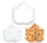 BAKERLOGY Mini emporte-pièce & tampon Feuille d’Érable - Emporte-pièce biscuit feuillage d’automne pour récolte d’automne, Thanksgiving, pâtisserie de Noël, décoration de cupcakes