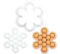 BAKERLOGY Mini Emporte-pièce & Tampon Fruit de Vie, Motif de Géométrie Sacrée pour Biscuits, Pâte à Sucre et Argile, Thème Méditation et Spiritualité