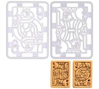 BAKERLOGY Set de 2 emporte-pièce Roi de Pique carte à jouer et Dame de cœur carte à jouer