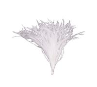 BakerMiche 100 PièCes Plume D'Autruche Bijoux, Plume Foulard en Plumes d'Autruche Naturelles Boucles d'oreilles Pendantes en Plumes d'autruche Plumes Décor d'autruche Blanco