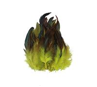 BakerMiche 100pcs Plumes de Faisan, Confortables et Douces Plumes de Faisan 14-20cm Plume Artificielle Plumes de Faisan pour Artisanat Bricolage Décoration Costume Prop Décoration Jaune