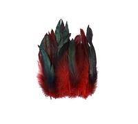 BakerMiche 100pcs Plumes de Faisan, Confortables et Douces Plumes de Faisan 14-20cm Plume Artificielle Plumes de Faisan pour Artisanat Bricolage Décoration Costume Prop Décoration Rouge