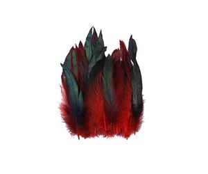 BakerMiche 100pcs Plumes de Faisan, Confortables et Douces Plumes de Faisan 14-20cm Plume Artificielle Plumes de Faisan pour Artisanat Bricolage Décoration Costume Prop Décoration Rouge