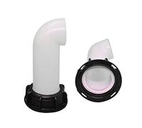 Bakermiche Bec de Vidange avec Écrou, Couvercle de Vidange de Réservoir IBC Portable Buse pour Raccord Robinet Cuve IBC 1000L Buse d'Extension Buse de Tuyau Prolongateur Coude Diamètre Pluie Arrosage