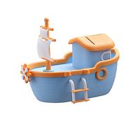 BakerMiche Boîte d'épargne, Grande capacité de Stockage Tirelire familiale en Forme de Bateau Pirate avec clé Tirelire Verrouillage pour Enfants et Adultes Filles