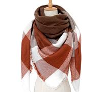 BakerMiche Écharpe Châle, Chauffante Longue Écharpe Foulard Châle Mode féminine Stole Plaid Echarpe Femme Longue Écharpe Châle Écharpe Chale Femme Grand Plaid Tissu Glands Foulard Café