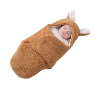 BakerMiche Hiver Gigoteuse en Peluche, Couverture Douce et Douillette L'emmaillotage Hivernal réglable Couverture enveloppante bébé nid Couchage Douce Universelle Chaud Langer pour bébés Kaki 2
