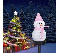 Bakermiche Lampe Solaire Extérieur Lampes Solaires Jardin Décoration de Noël Extérieur Lumineuse Etanche Lampe Sans Fil LED Guirlande Lumineuse Éclairage pour chemins Lumineuses Décoration Noel LED