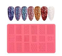 BakerMiche Nail Art 3D Gaufrage Impression Silicone Modèle Moule Forme Dongle Décoration Kit Creative DIY Nail Transfert Autocollant Ensemble Nail Art Gaufrage Plaque Nail Art Peinture