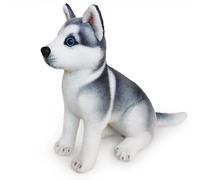 BakerMiche Peluche Animal Poupée Peluche Husky Peluches Simulation Figurines Animales Chien Jouet en Peluche Oreiller Câlin Peluches Peluches Cadeaux d'anniversaire pour Les Enfants