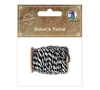 Bakers Twine Fil de Coton Robuste sur Bobine en Bois 10 m Noir/Blanc