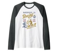 Bakersfield CA Boxe MMA USA Design Vieilli Manche Raglan