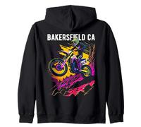 Bakersfield CA - Motif Motocross - Dirt Bike Sweat à Capuche