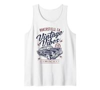 Bakersfield CA Vintage Vibes Voiture Classique Motif Vieilli Débardeur