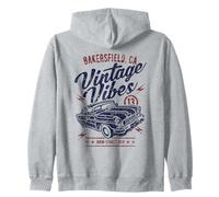 Bakersfield CA Vintage Vibes Voiture Classique Motif Vieilli Sweat à Capuche