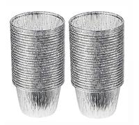 Bakery Direct Lot de 50 moules ronds jetables en aluminium pour pudding de Noël